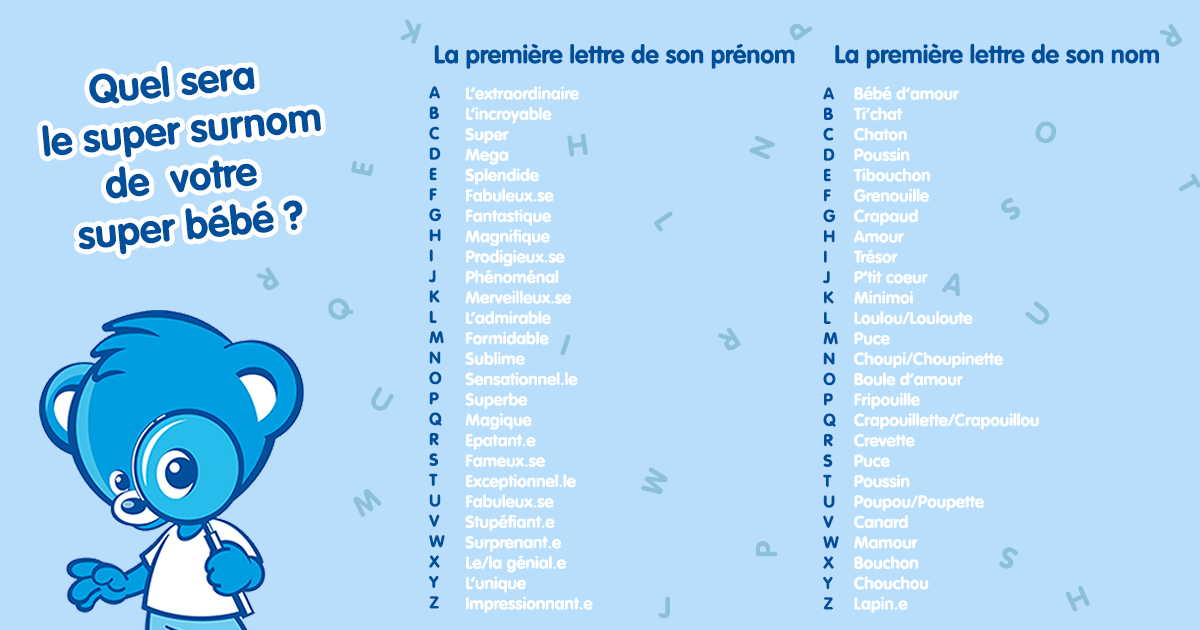 Découvrez quel super surnom donner à votre super bébé Nestlé Bébé